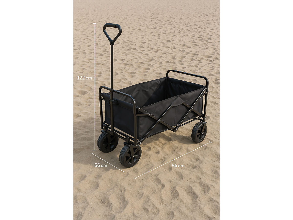 FEDEC opvouwbare bolderkar met pvc wielen - 75 kg