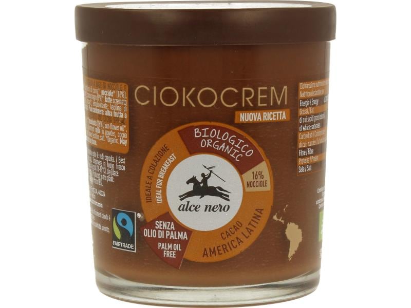 Alce Nero Bio Haselnuss-Brotaufstrich ciokocrem 180 g Bio Haselnuss-Brotaufstrich
