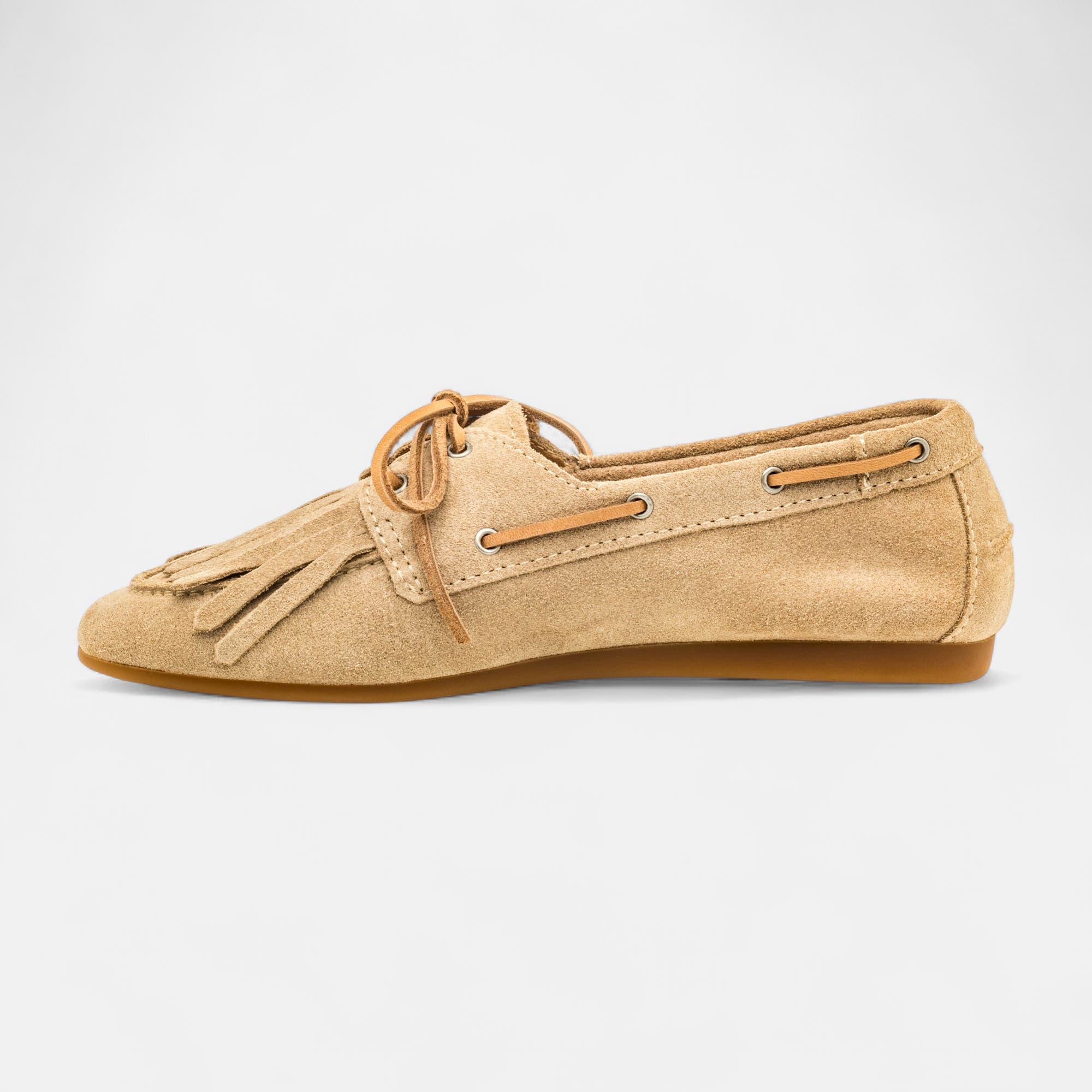 Mocassins Femme en cuir beige