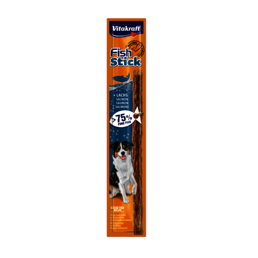 Palitos de peixe de salmão Vitakraft para cães
