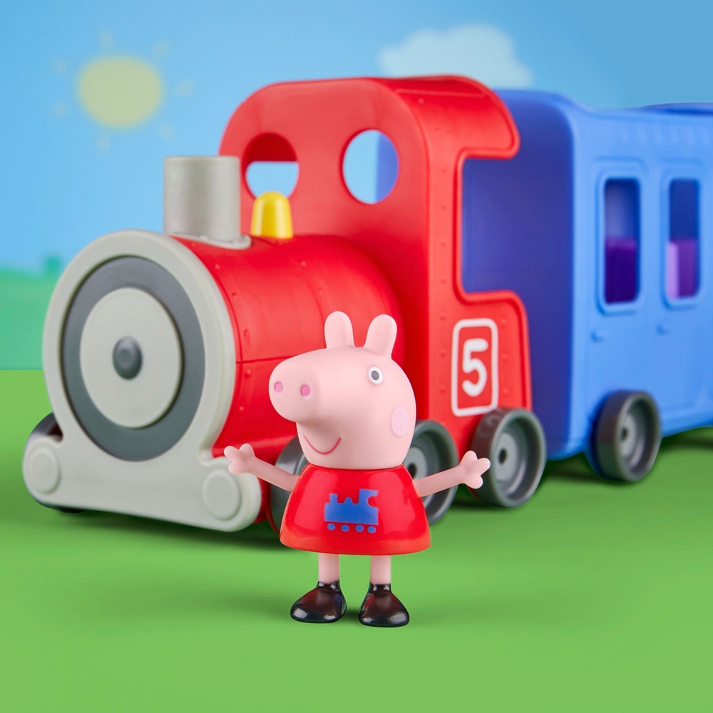 Peppa Pig Abenteuer: Miss Rabbits Zugfahrzeug mit 2 Figuren