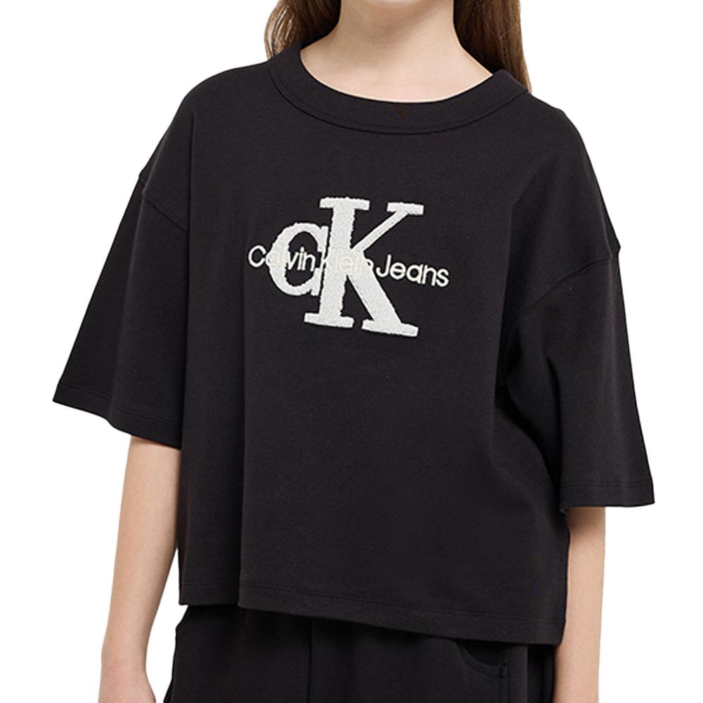 Calvin Klein Jeans T-shirt Noir Fille Calvin Klein Jeans Teddy