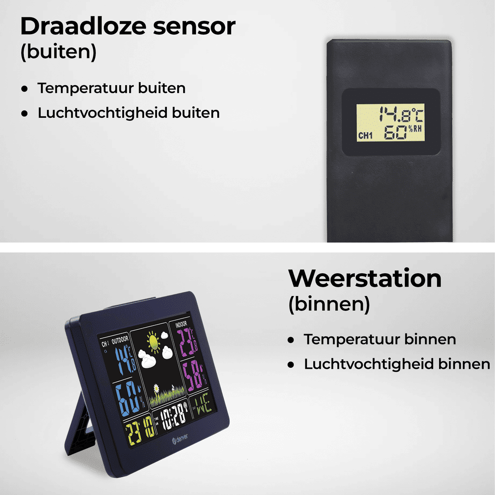Denver WS540 Radio gestuurd weerstation - Black