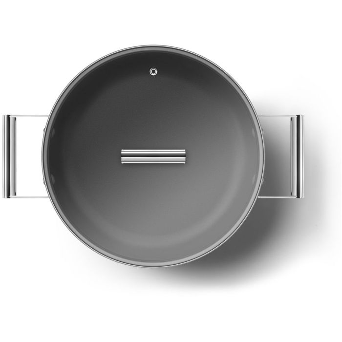 SMEG Schmorpfanne mit Deckel 28 cm CKFD2811BLM Schwarz