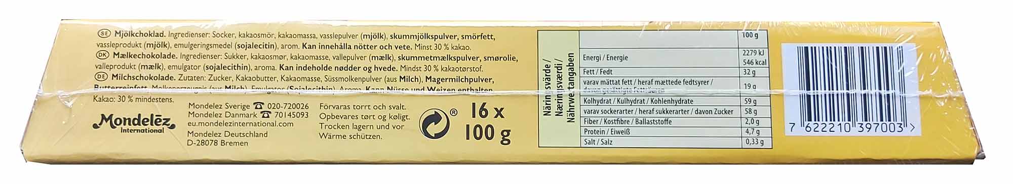 Marabou RIESEN Tafel Milchschokolade 1600g = 1,6 kg 70x29cm MHD:15.4.25