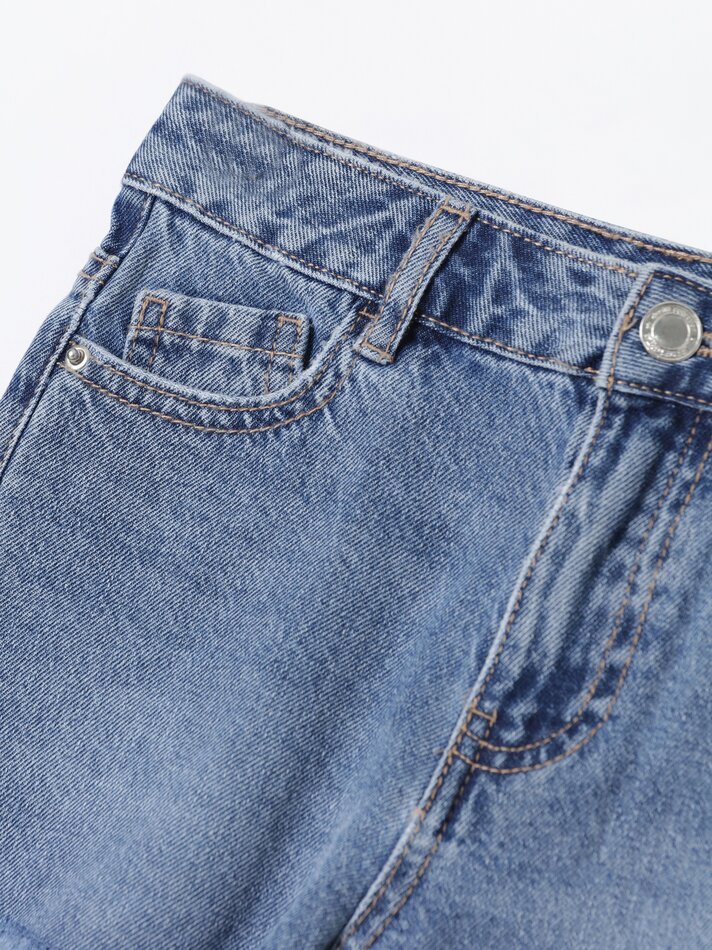 Shorts jeans rasgados - Índigo