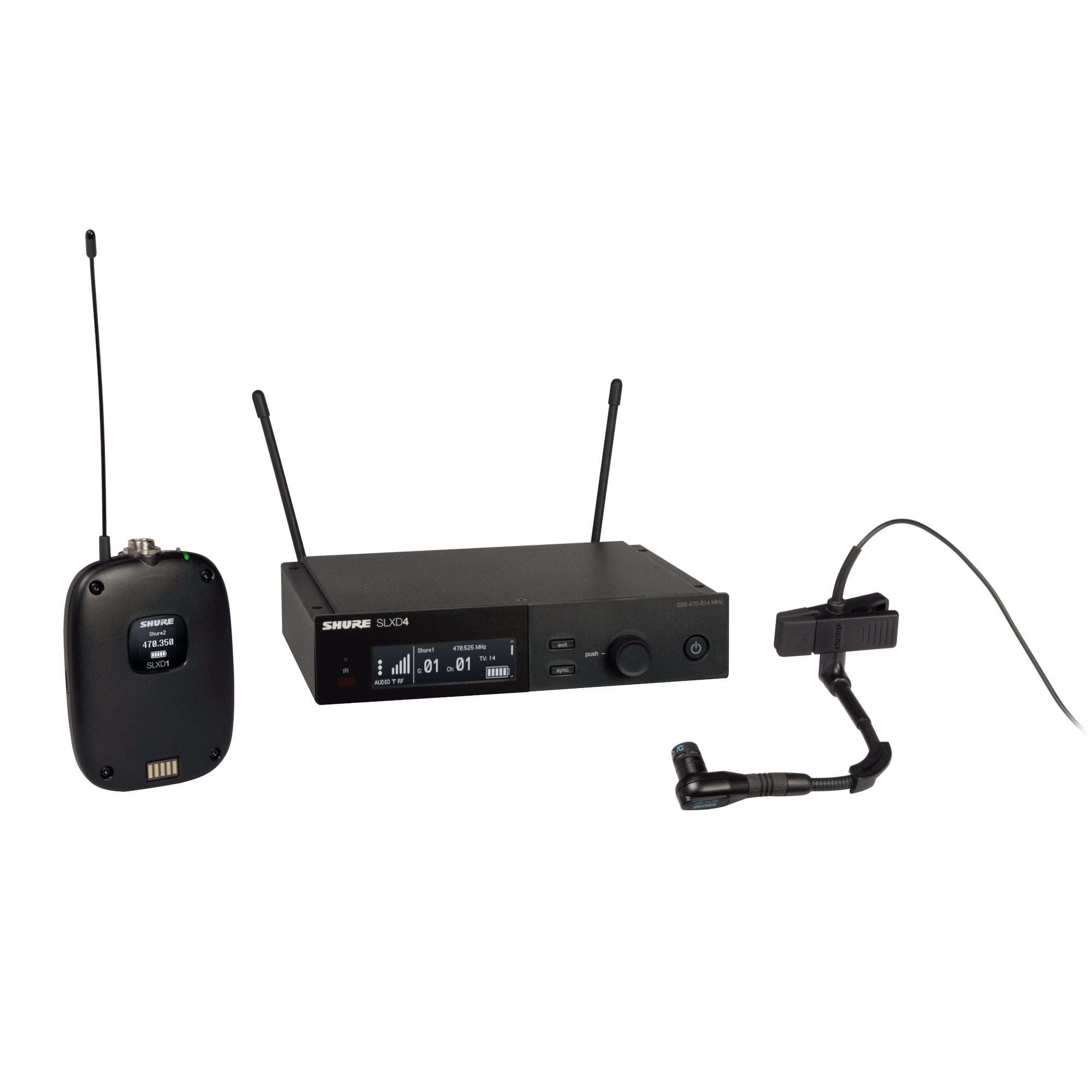 Shure SLXD14/98H-L56 draadloze instrumentmicrofoon (650 - 694 MHz)