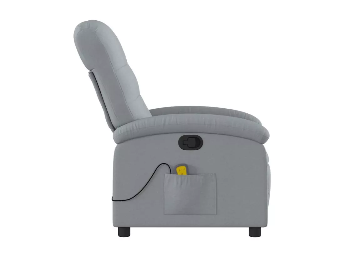 Fauteuil de massage inclinable Gris clair Tissu