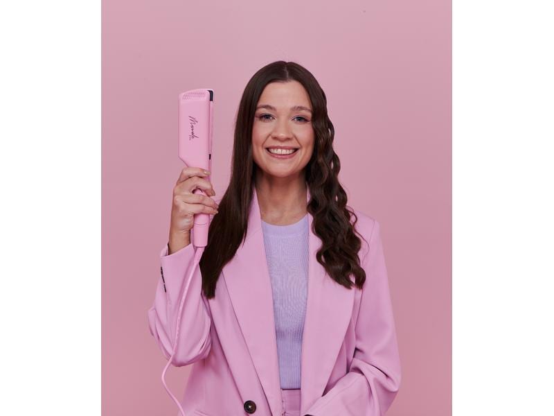 Mermade Welleneisen Double Waver Pink Welleneisen mit ionischen Keramikplatten