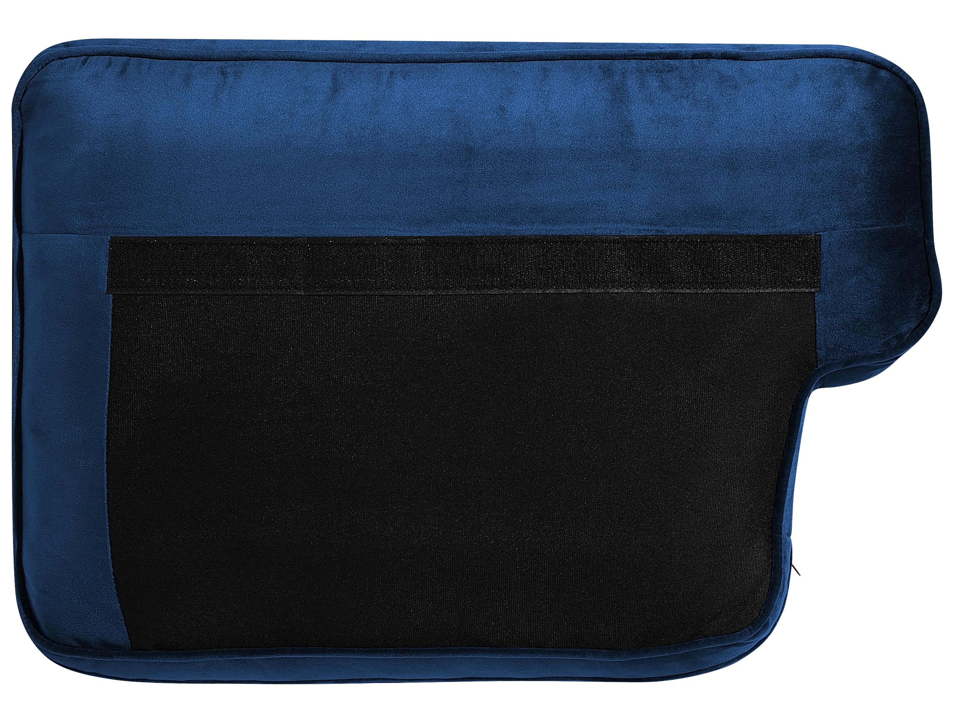 Bank 3-zits LOKKA Fluweel Marineblauw
