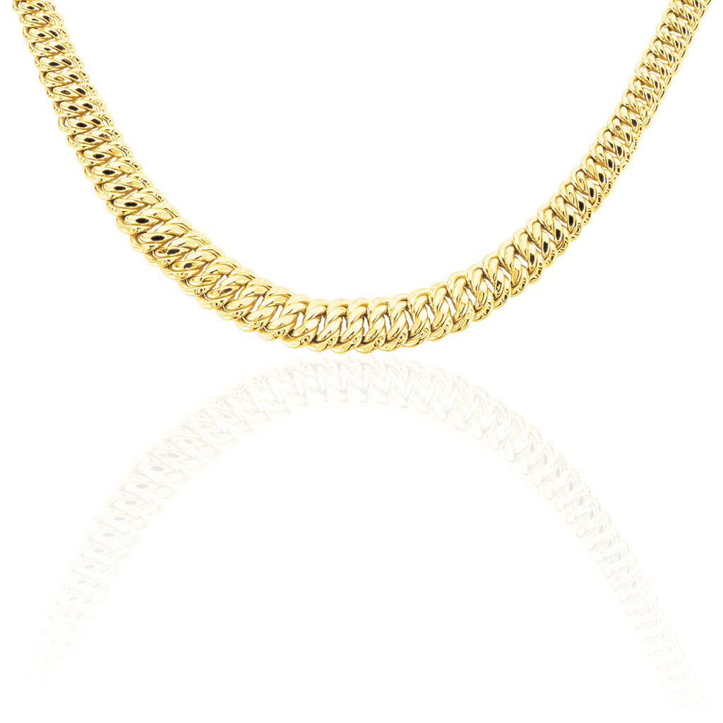 Collier Maille Americaine Chute Or Jaune