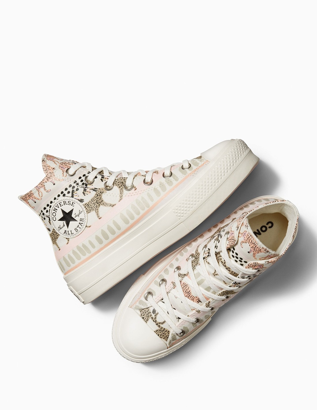 converse Sneakers compensées Femme ctas lift hi imprimé animalier