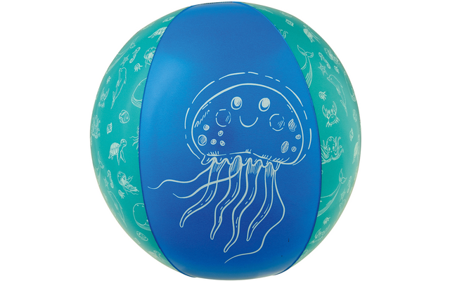 Happy People Strandball blau mit Motiv