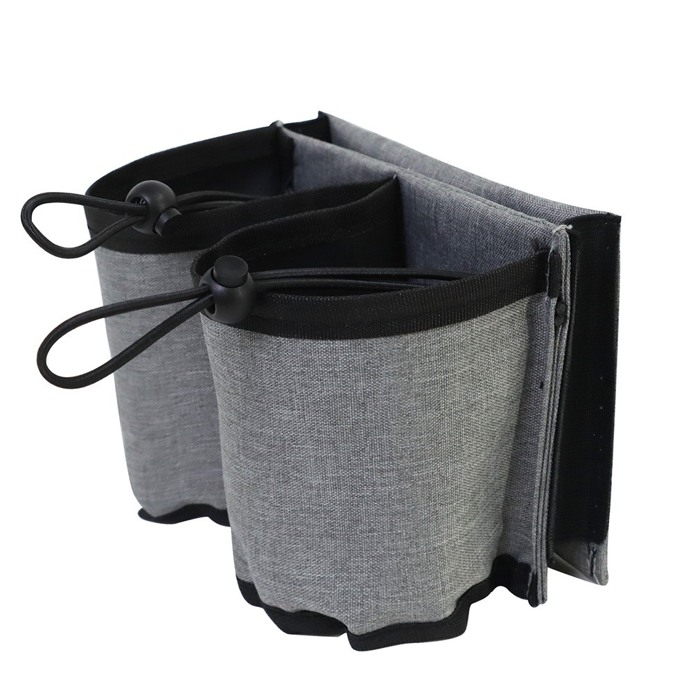 (150x120mm) Reise Koffer Getränke Halterung Trolley Organizer mit Zugverschluss - Hellgrau
