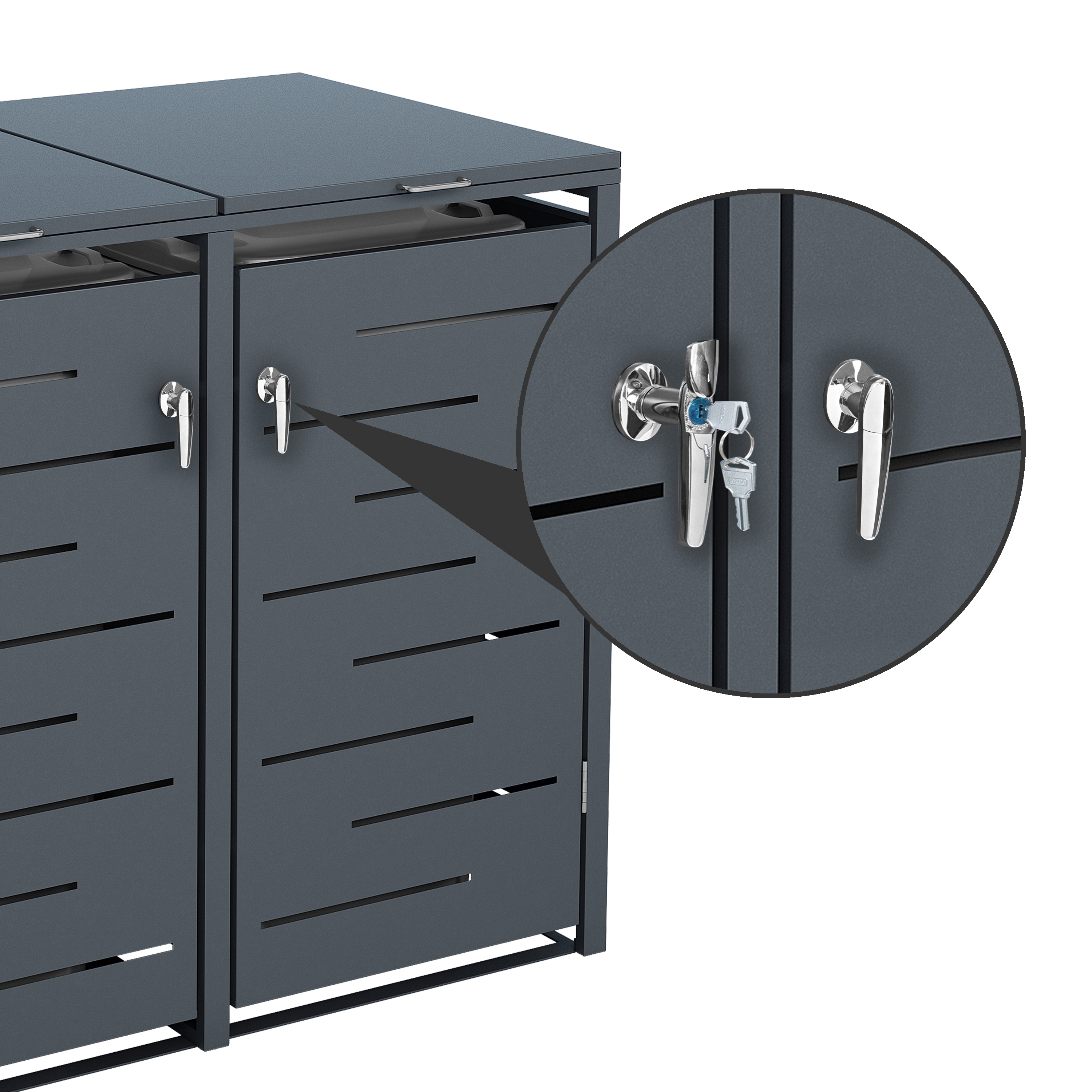 Mülltonnenbox 480L anthrazit