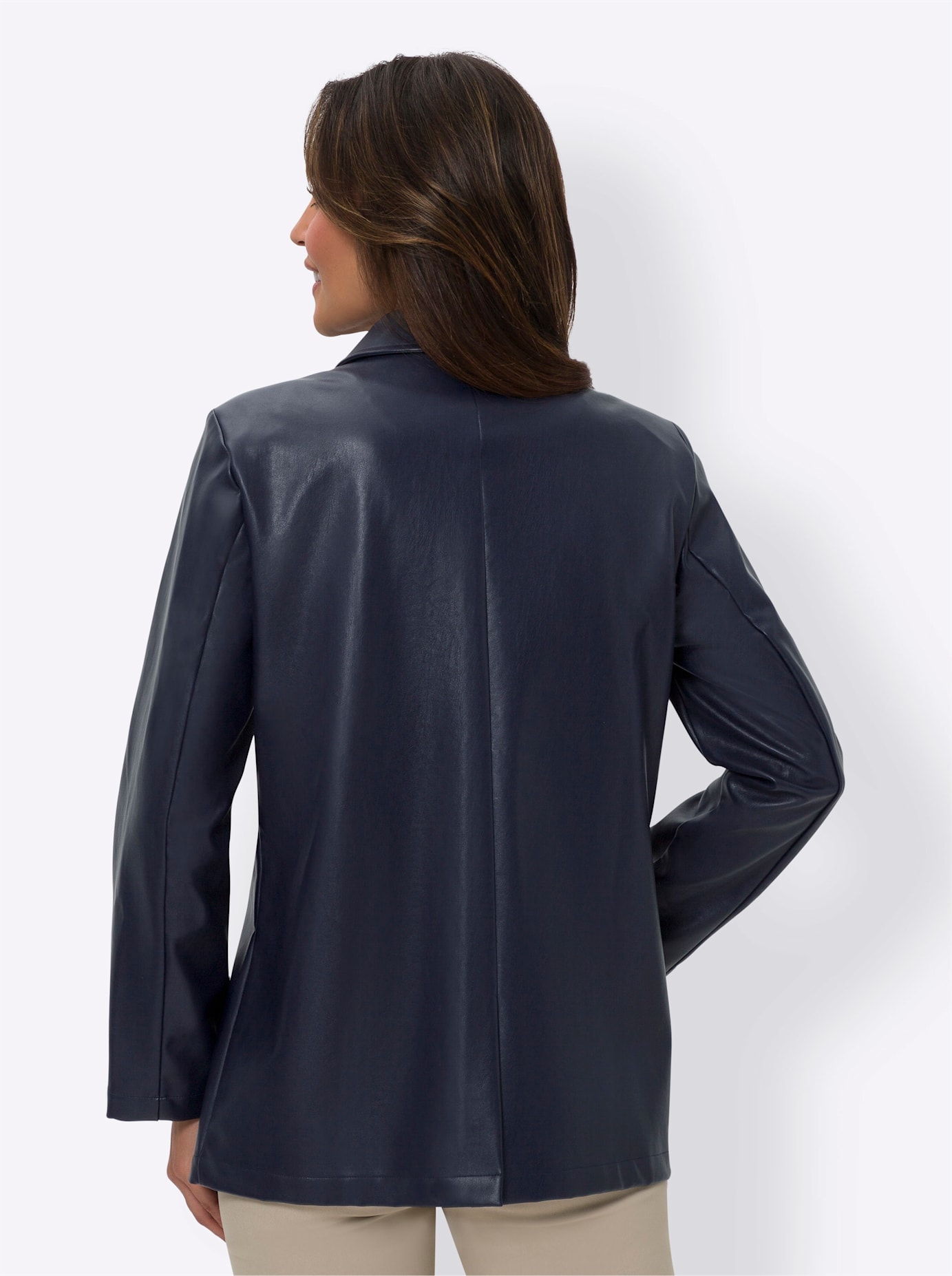 Classic Basics Lederimitatjacke ohne Kapuze