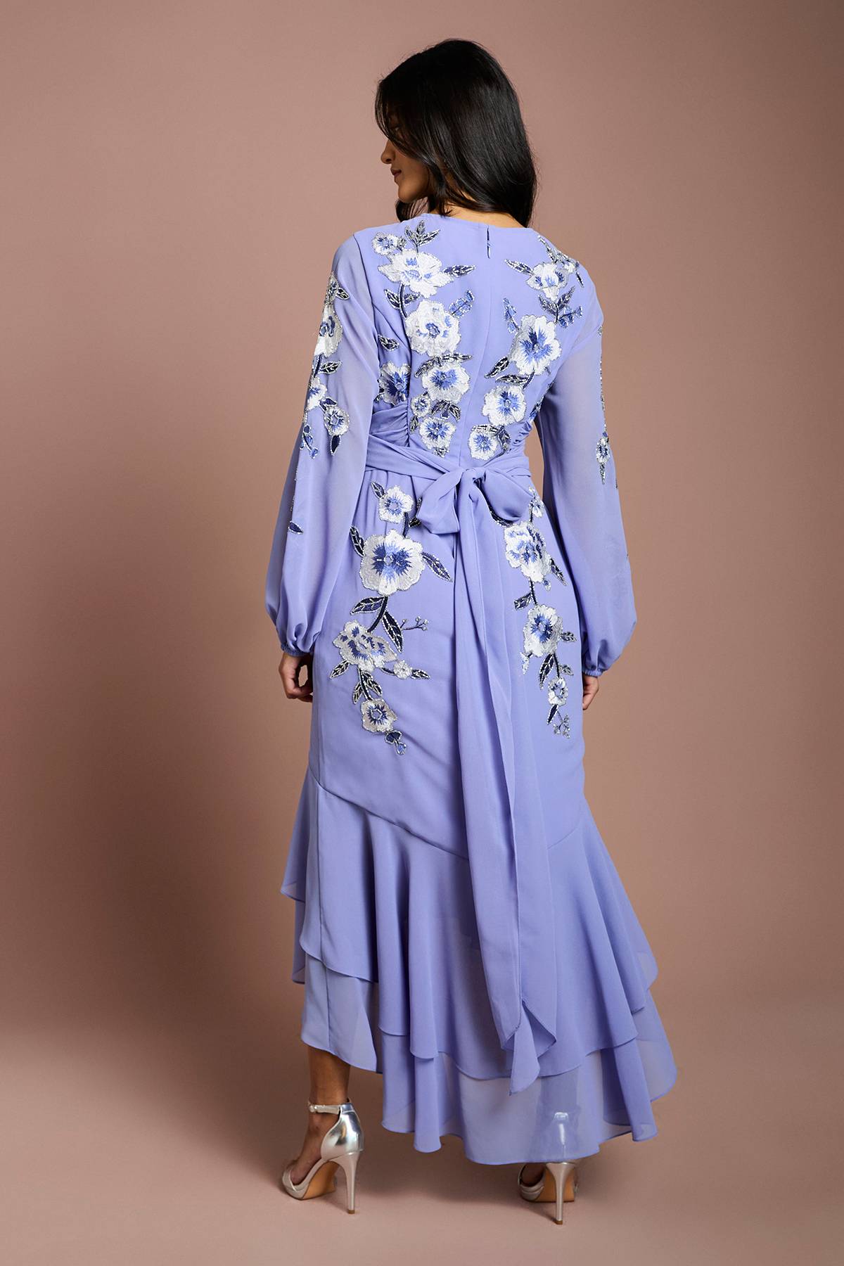 Coast Robe Maxi Asymétrique Ornée De Sequins Et Broderies Petite