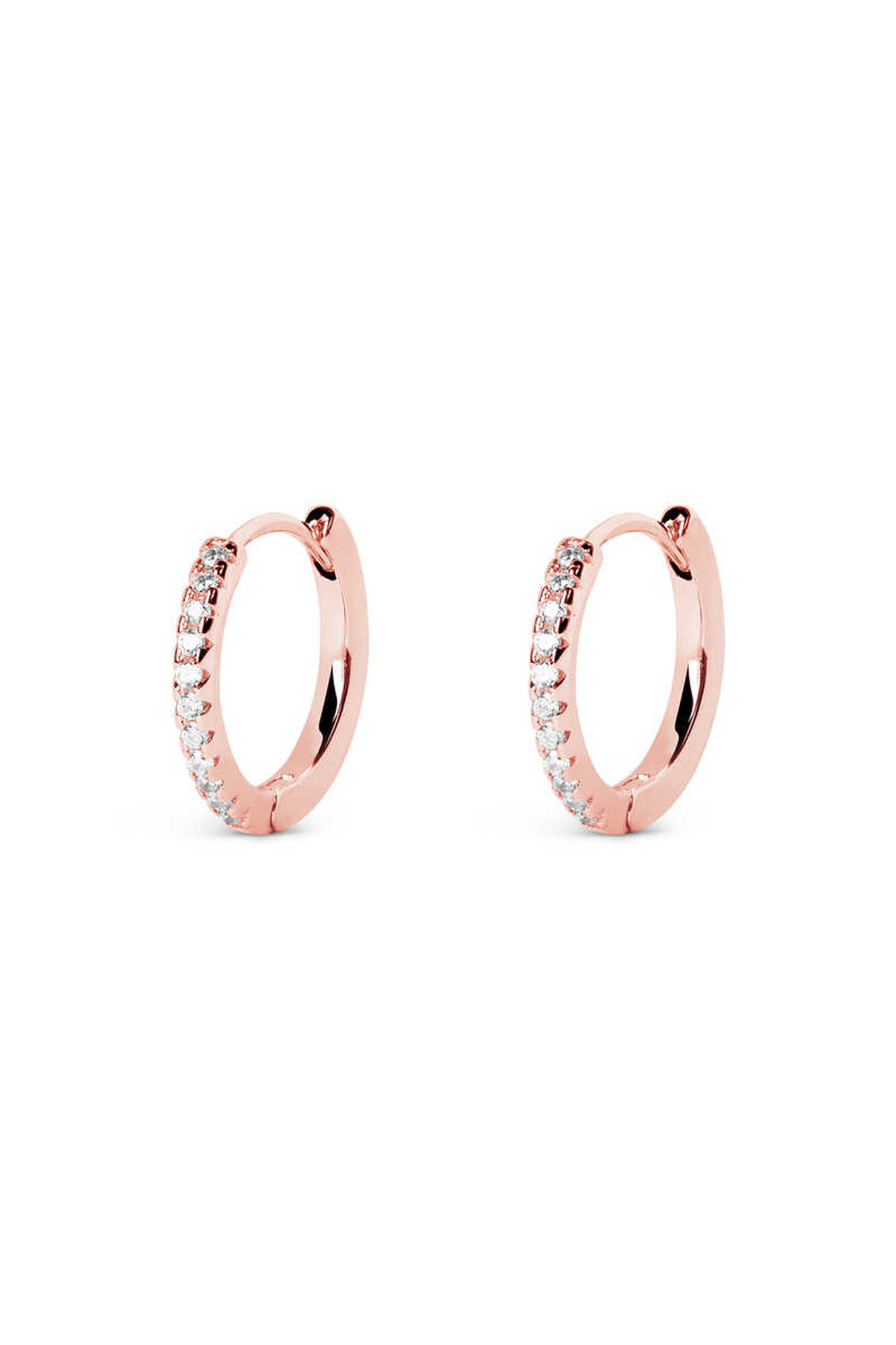 Brincos de argola Cleo L em ouro rosa