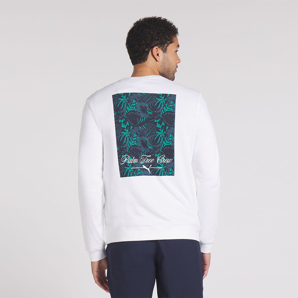 PTC Glitch Graphic Crew Neck Genser Herre Hvit