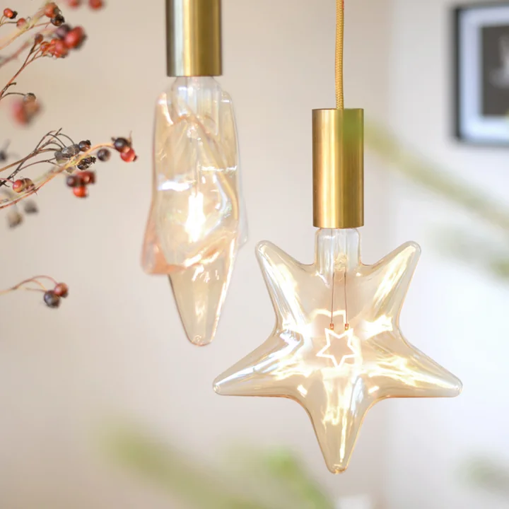 NUD Collection - LED Star Stella, E 27 / 1,1 W, gold Amber, dimmbar
