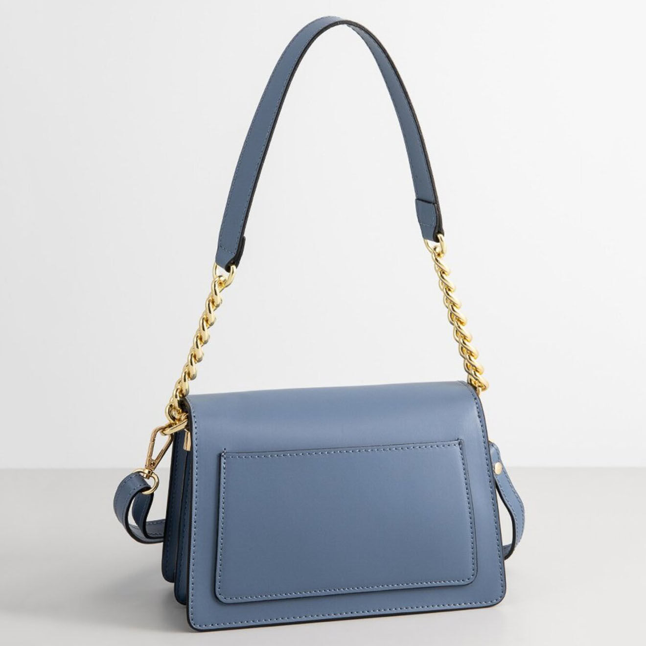 Christian Laurier Sac Porté Epaule en Cuir Ava bleu - 22x14x10 cm