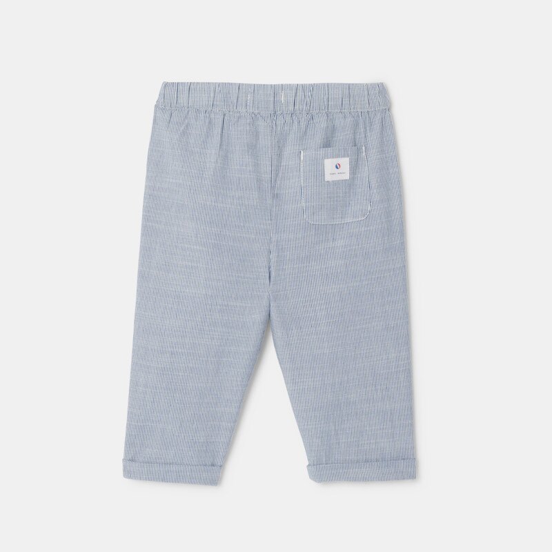 Pantalon en coton bio bleu mixte Absorba Bleu