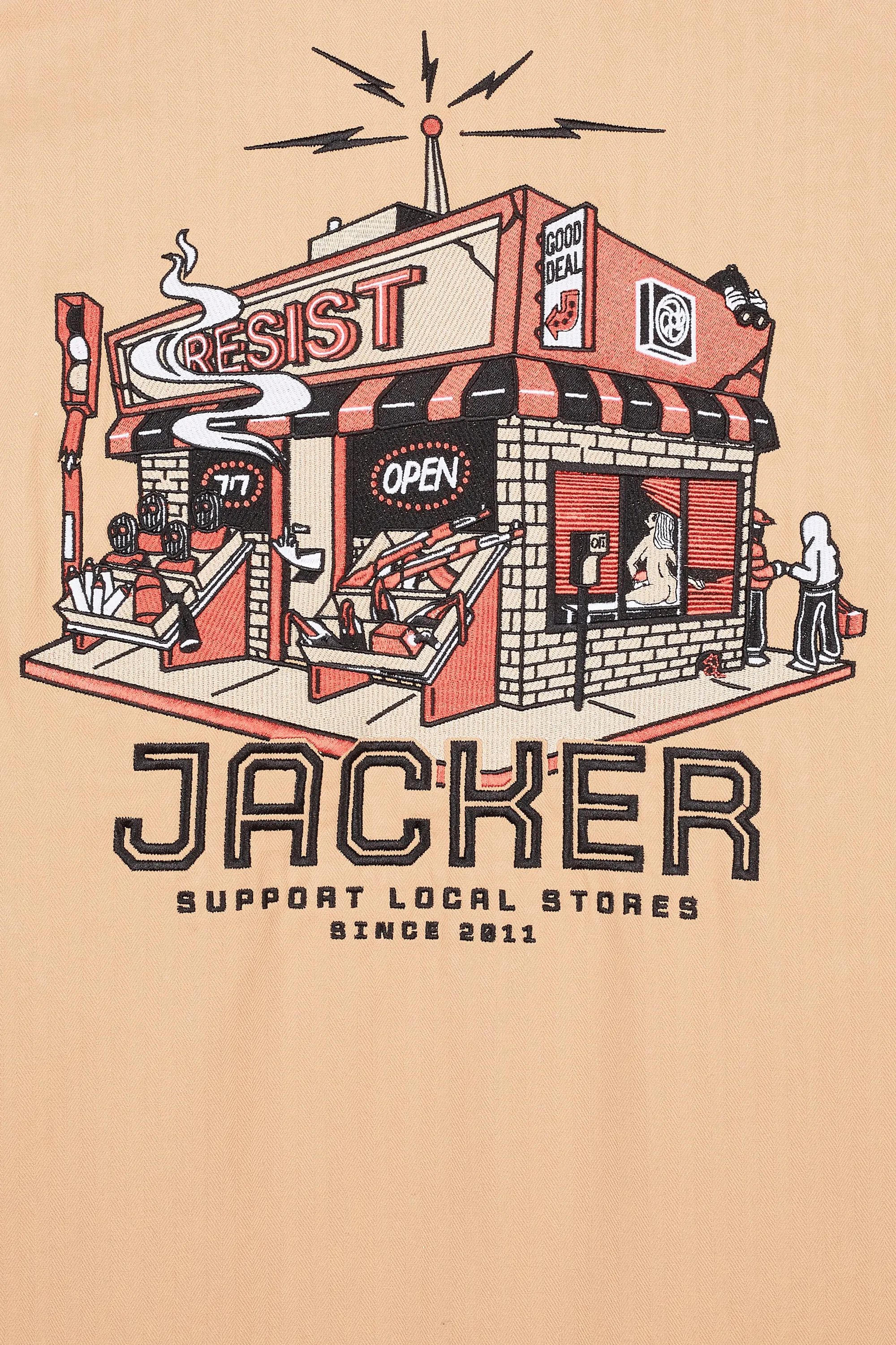 JACKER Veste LIQUOR STORE Beige