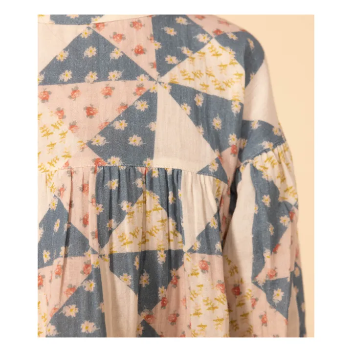 Petit Bateau Blouse en Gaze de Coton Façon Patchwork Enfant | Beige
