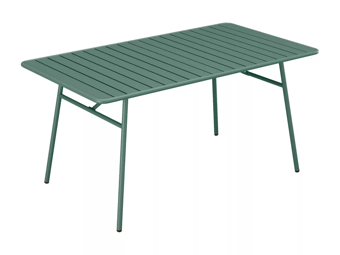 Table de jardin L.200 cm en métal - Vert amande - MIRMANDE de MYLIA