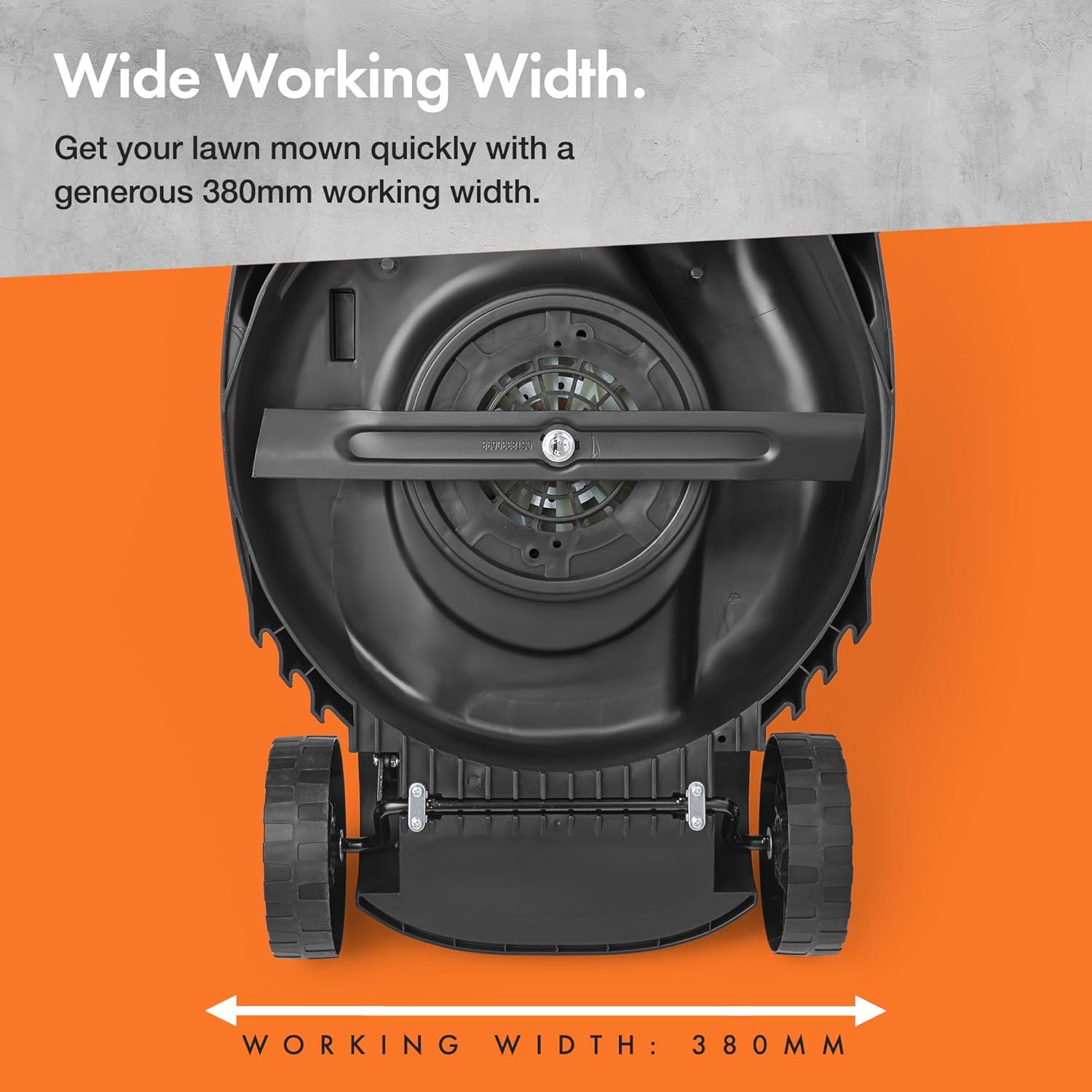VonHaus Tondeuse à Gazon 1800 W - Tondeuse de Jardin Filaire pour Tous Types d'herbe - Sac de Ramassage 52 L, Guidon Réglable en Hauteur, 5 Réglages de Tonte, Poignée de Transport