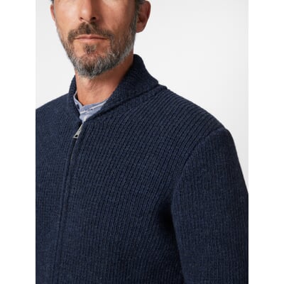 Herren-Strickjacke Folk, Blau