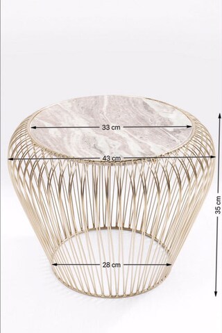 KARE DESIGN Beistelltisch rund 43 cm goldfarbig