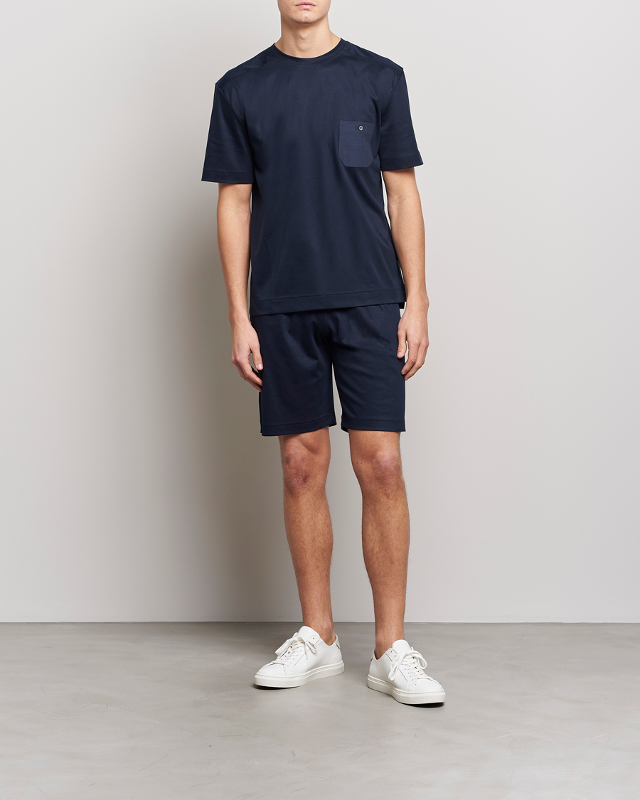 Zimmerli of Switzerland Cotton/Modal Loungewear Shorts Midnight