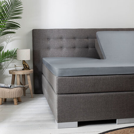 2-Pack Splittopper Stretch Taupe - 140 x 200/220