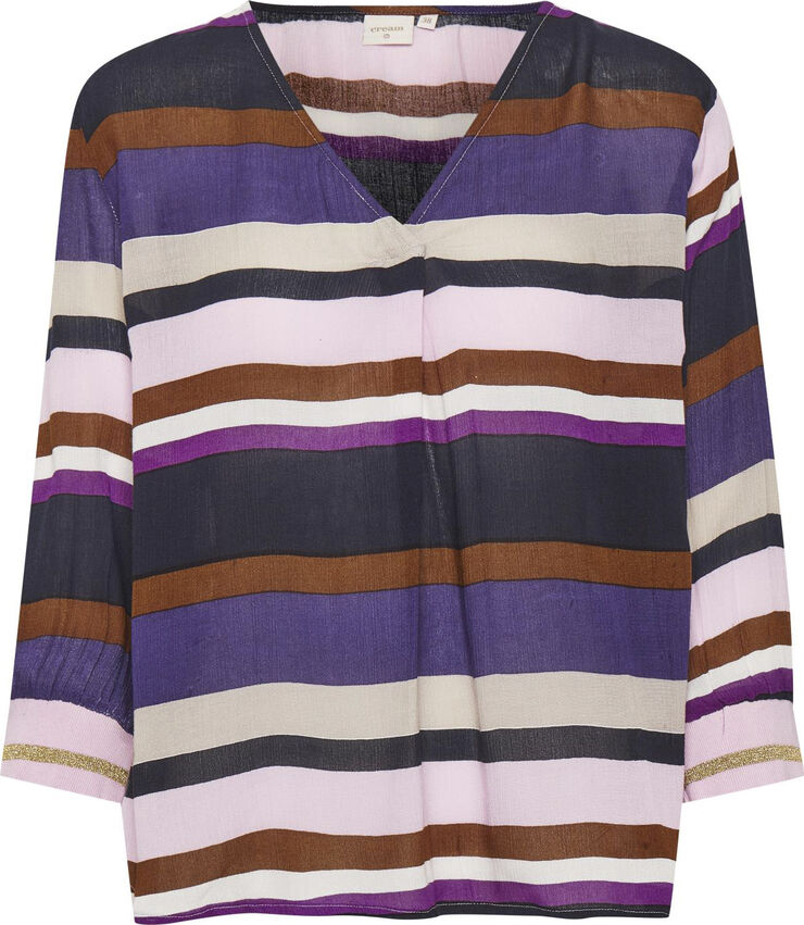 Cream Vilde Blouse Indigo purple