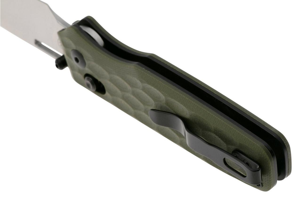 Kizer Vanguard Task V3641C3 Satin 154CM, Green G10, zakmes, Nick Consoli design
