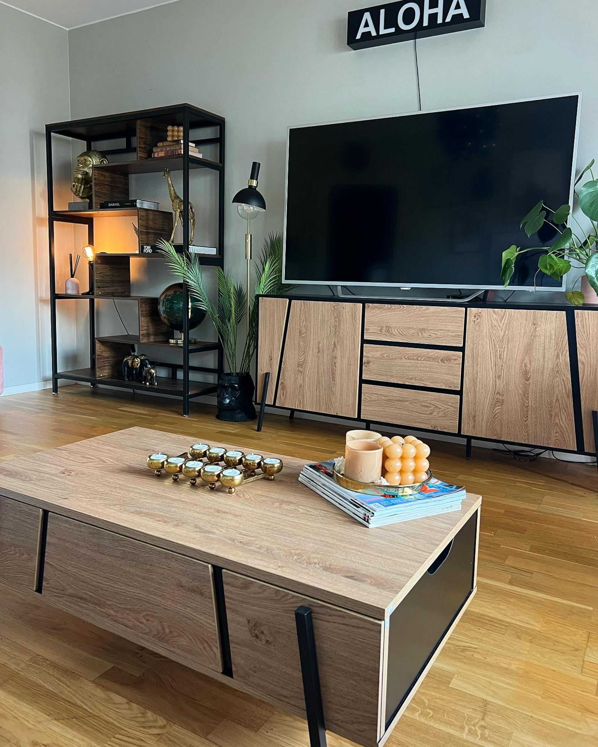 Opbergkast met 6 planken DAVEN 180 cm Bruin
