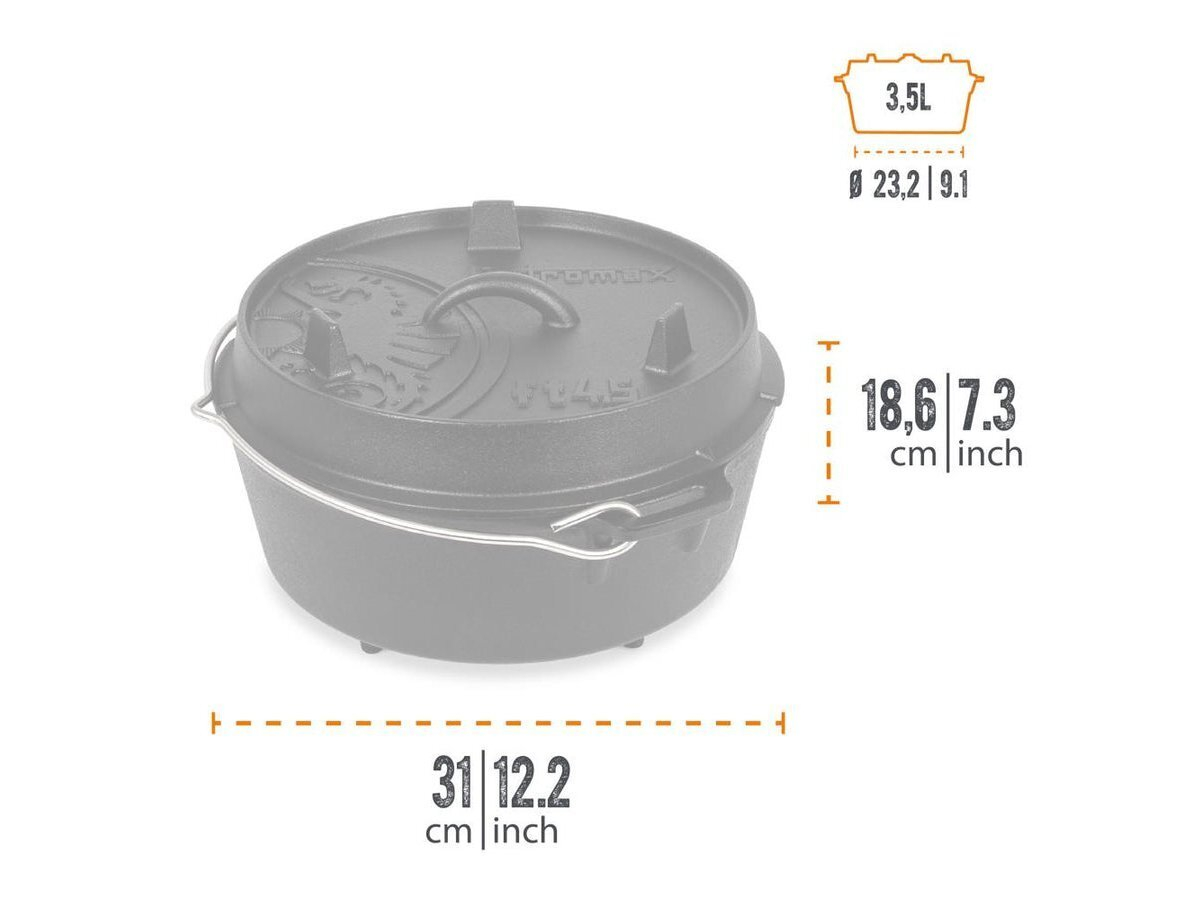 Petromax Dutch Oven gietijzeren pan - FT4.5