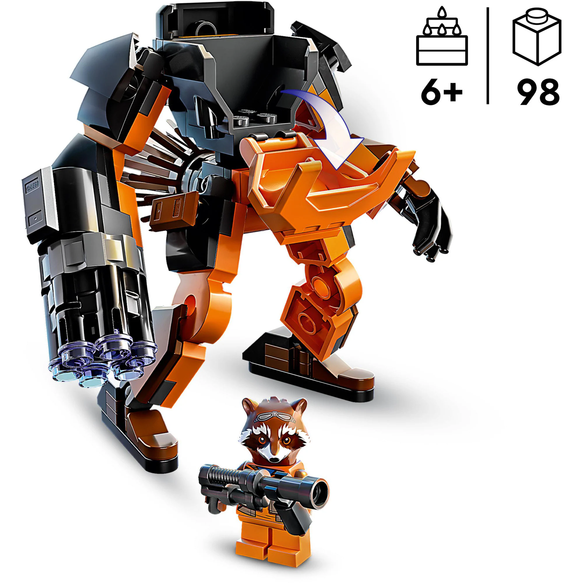 LEGO Konstruktionsspielzeug Marvel Rocket Mech