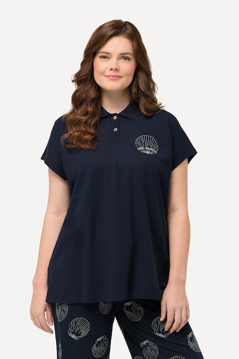 Poloshirt, Stickerei, Polokragen, Halbarm, Biobaumwolle
