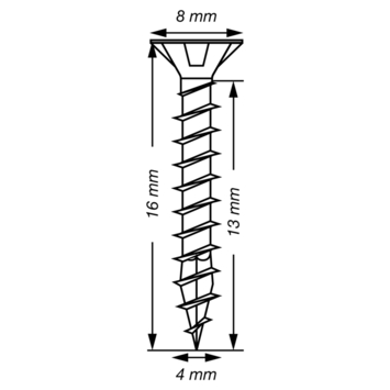 Spax schroef T-STAR plus WIROX 4x16 M 100 stuks