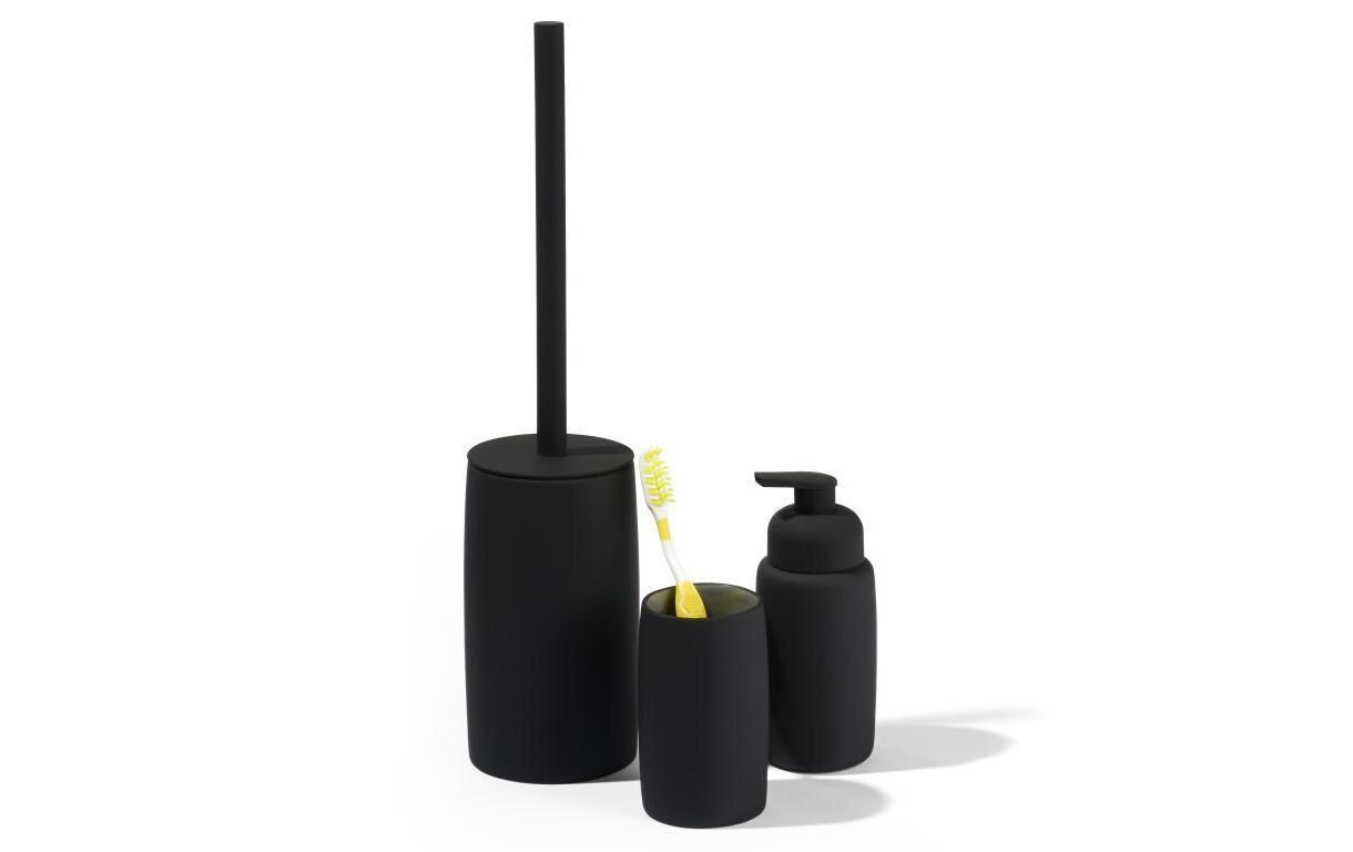 Toilettenbürste Mono SchwarzToilettenbürste aus Steingut