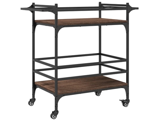 VIDAXL - Chariot de cuisine chêne marron 82x40x78,5 cm bois d'ingénie...