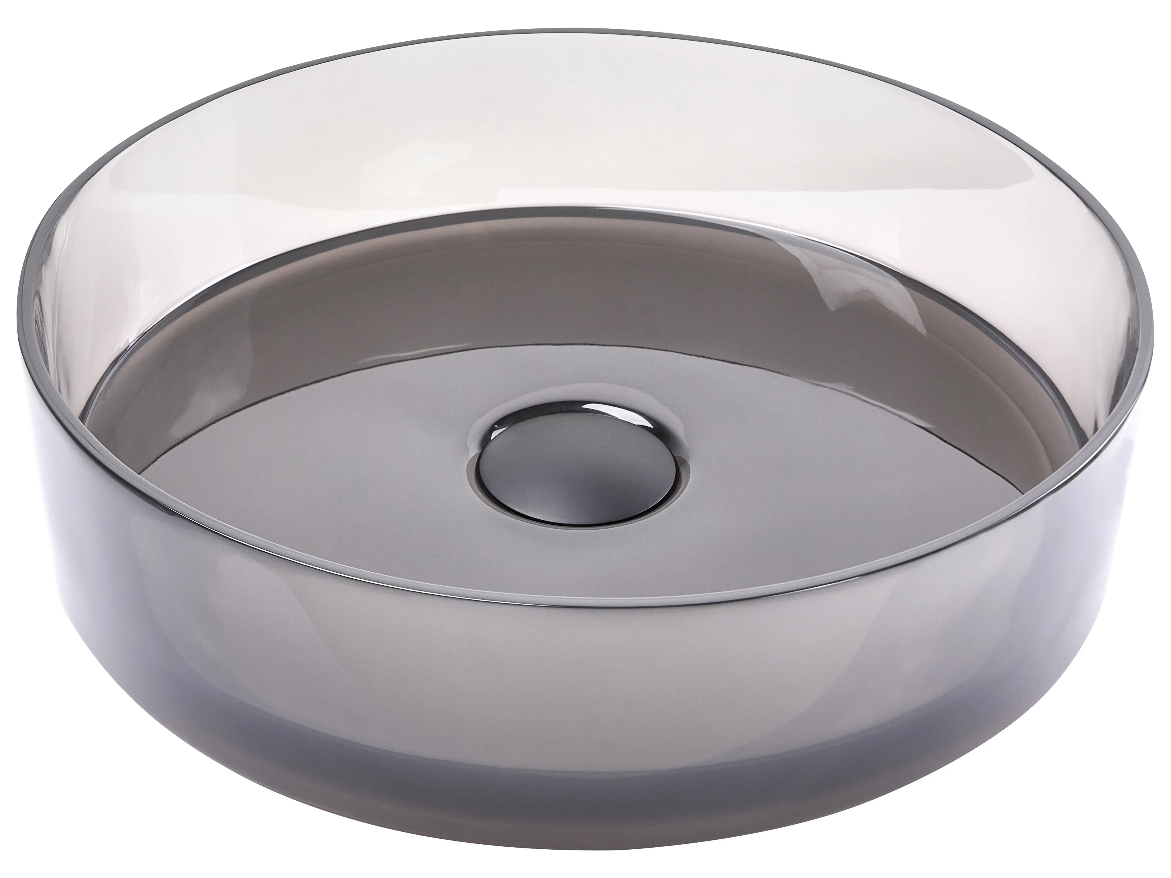 Wastafel voor aanrechtblad TOLOSA ⌀ 36 cm Solid surface Zwart