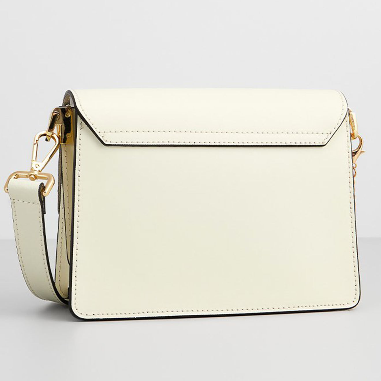 Christian Laurier Sac bandoulière en Cuir Mini Emma blanc cassé - 21x16x8 cm