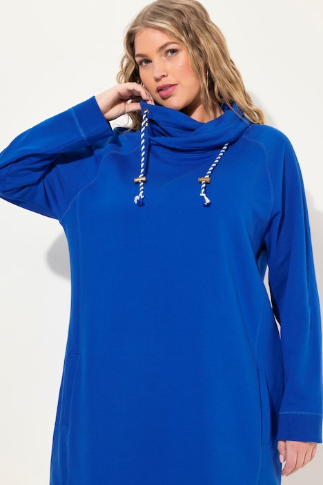Sweatkleid, Stehkragen, Langarm, Taschen