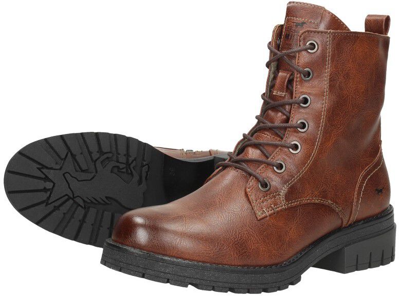 Mustang Dames veterschoenen cognac