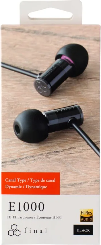 Final E1000 Noir Écouteurs intra-auriculaires