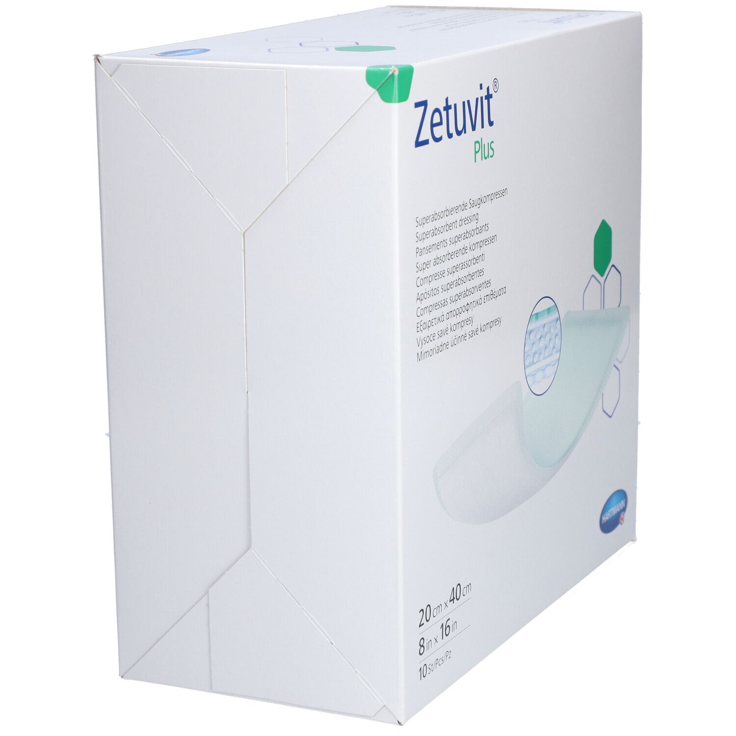 HARTMANN Zetuvit® Plus Wundauflage 20x40 cm (1x10 Stk.)
