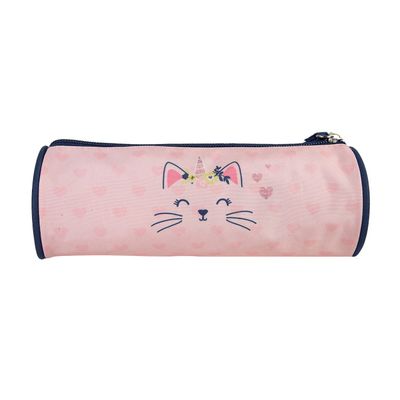 Trousse ronde Phileas - 1 compartiment - moustache - Bagtrotter